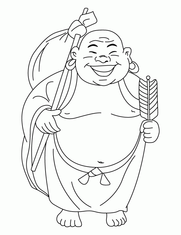 Plansa de colorat cu Buddha 24 17